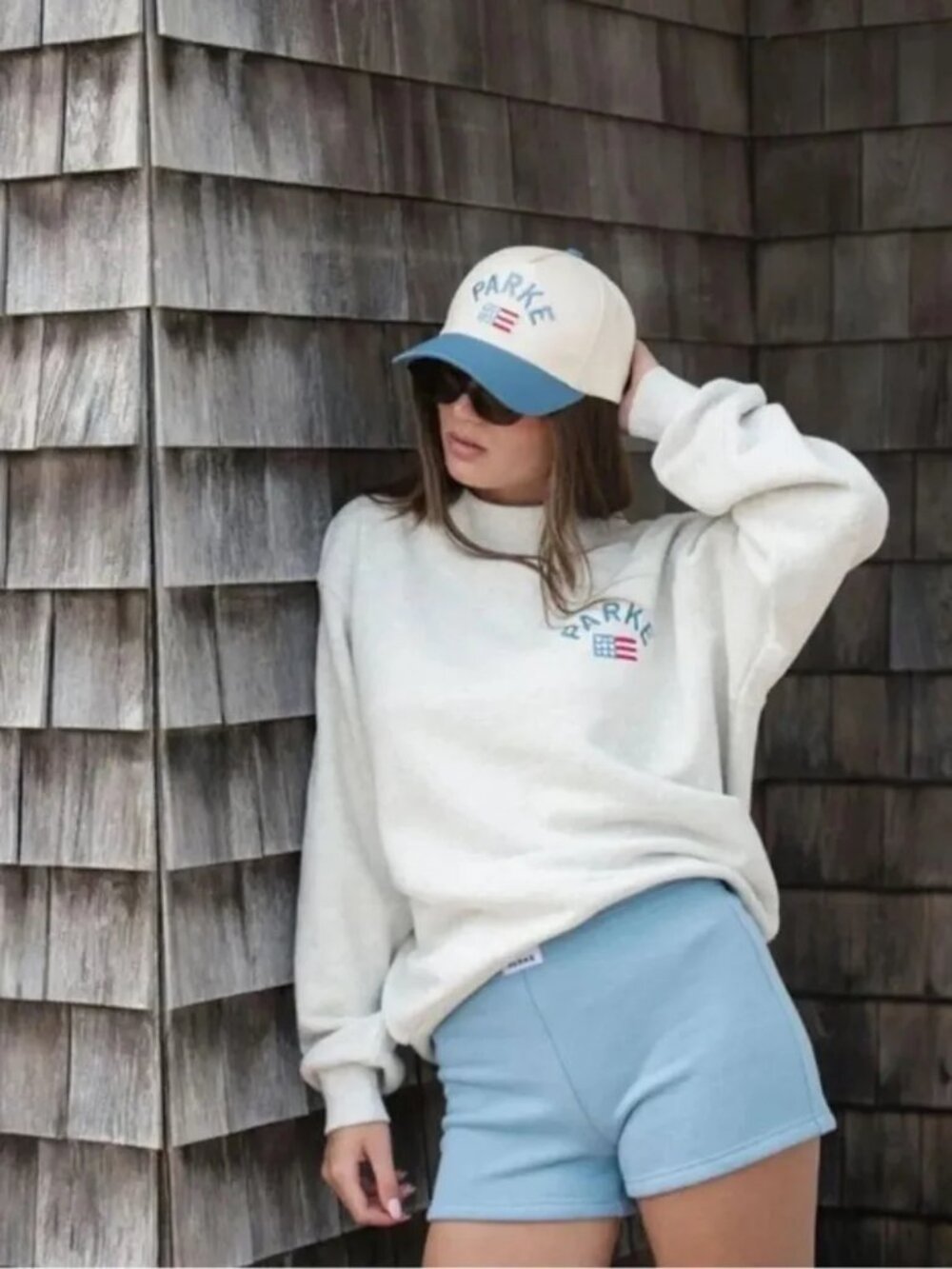 Parke Heritage Heather Grey Crewneck Flag L/XL